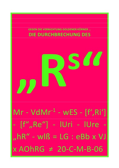 'Cover von DIE DURCHBRECHUNG DES „Rs“'-Cover