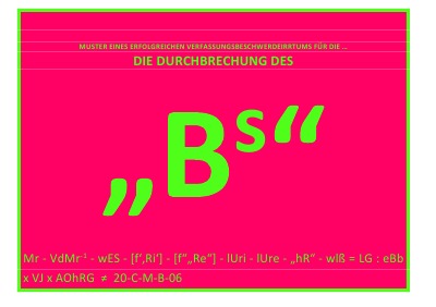 '„DIE DURCHBRECHUNG DES „Bs“'-Cover
