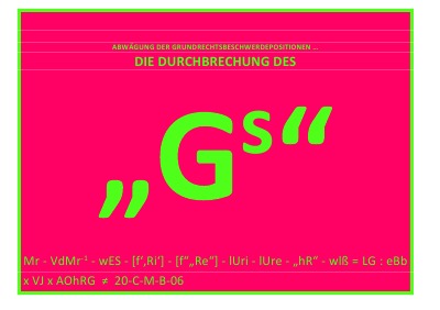 '„DIE DURCHBRECHUNG DES „Gs“'-Cover