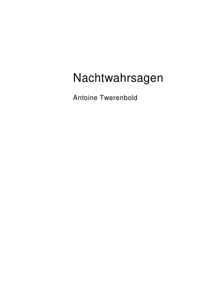 'Cover von Nachtwahrsagen'-Cover