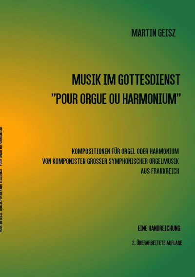 'Musik im Gottesdienst  „POUR ORGUE OU HARMONIUM“'-Cover