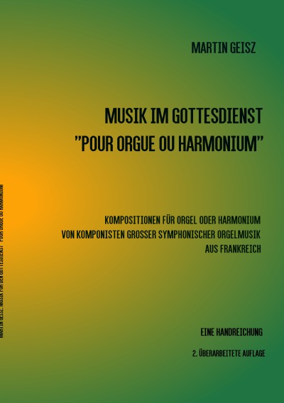 'Cover von Musik im Gottesdienst  „POUR ORGUE OU HARMONIUM“'-Cover