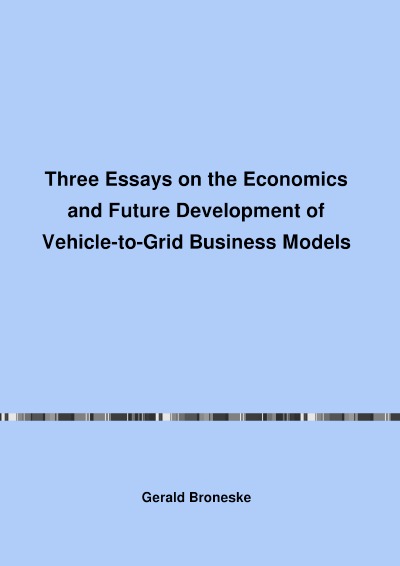 'Cover von Three Essays on the Economics and Future Development  of Vehicle-to-Grid Business Models'-Cover
