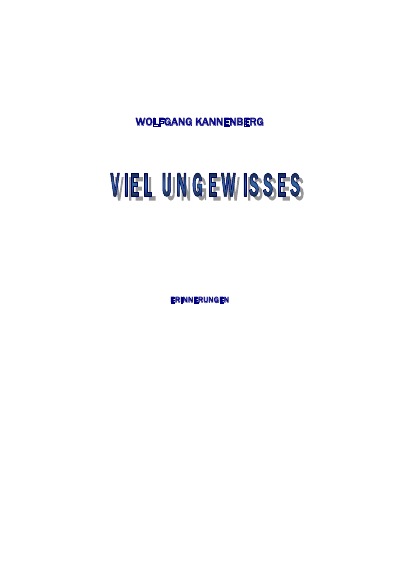 'Viel Ungewisses'-Cover
