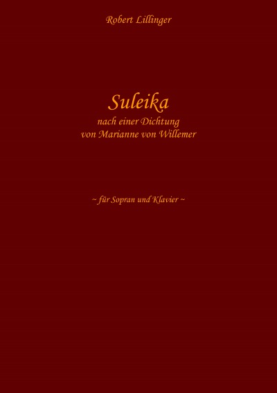 'Suleika'-Cover