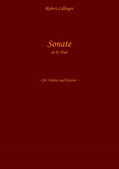 'Sonate in E-Dur'-Cover
