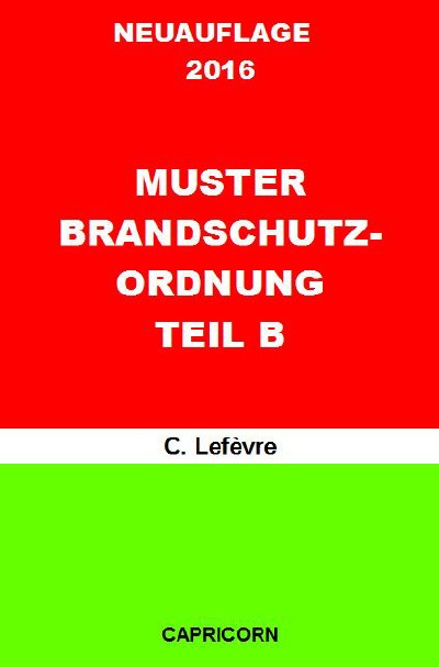 'Muster Brandschutzordnung B DIN 14096'-Cover