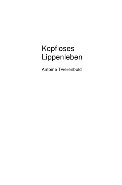 'Cover von Kopfvolles Lippenleben'-Cover