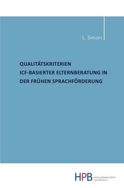 'Cover von Qualitätskriterien ICF-basierter Elternberatung in der frühen Sprachförderung'-Cover