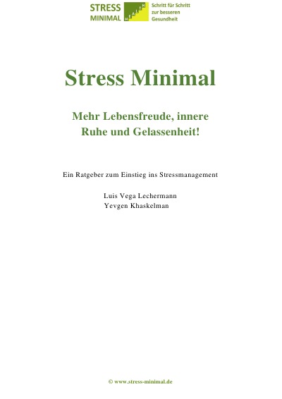 'Stress Minimal. Dazu der von Krankenkassen geförderte Online-Gesundheitskurs.'-Cover