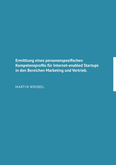 Cover von %27Ermittlung eines personenspezifischen Kompetenzprofils für Internet-enabled Startups in den Bereichen Marketing und Vertrieb%27
