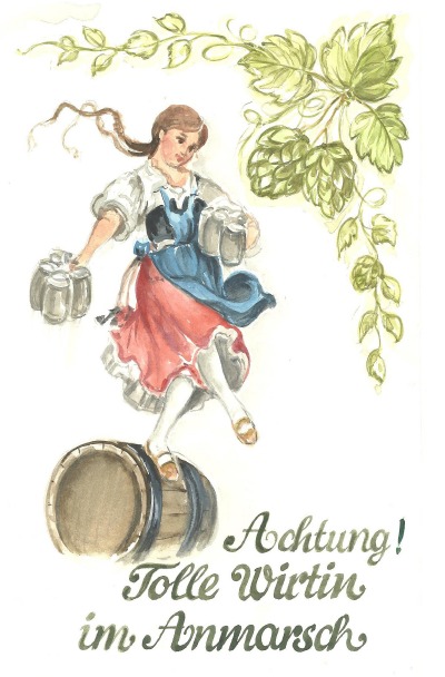 'Achtung! Tolle Wirtin im Anmarsch'-Cover