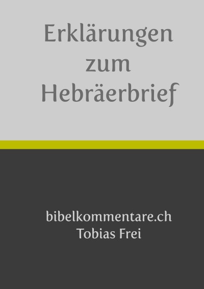 'Erklärungen zum Hebräerbrief'-Cover