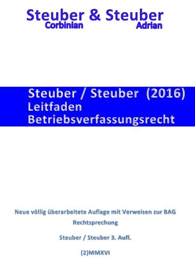'Cover von Leitfaden Betriebsverfassungsrecht (2)MMXVI'-Cover