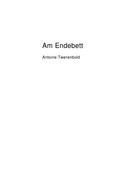 'Am Endebett'-Cover
