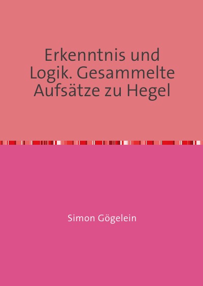 'Cover von Erkenntnis und Logik. Gesammelte Aufsätze zu Hegel'-Cover