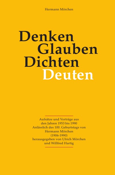 'Cover von Denken – Glauben – Dichten – Deuten'-Cover