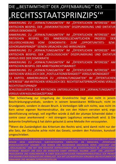 'Cover von DIE „‚BESTIMMTHEIT‘ DER ‚OFFENBARUNG‘“ DES ‚RECHTSSTAATSPRINZIPS‘“'-Cover