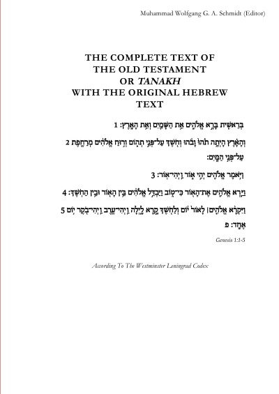 'Cover von The Complete Text of the Old Testament or Tanakh With The Original Hebrew Text'-Cover