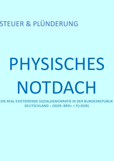 'PHYSISCHES NOTDACH – STEUER & PLÜNDERUNG (VIII v XII)'-Cover