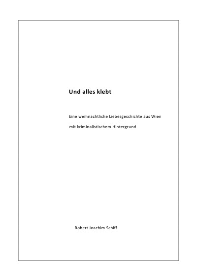 'Und alles klebt'-Cover