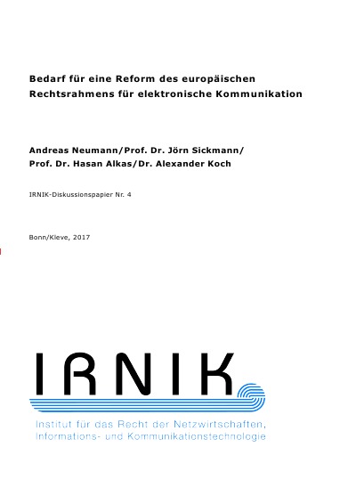 'IRNIK-Diskussionspapier Nr. 4'-Cover