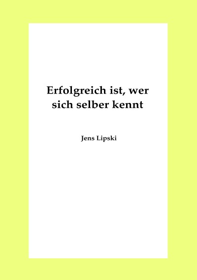 'Cover von Erfolgreich ist, wer sich selber kennt'-Cover