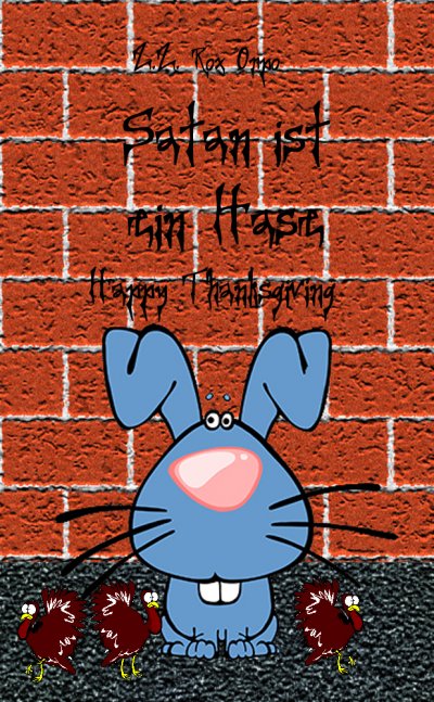 'Satan ist ein Hase Happy Thanksgiving'-Cover