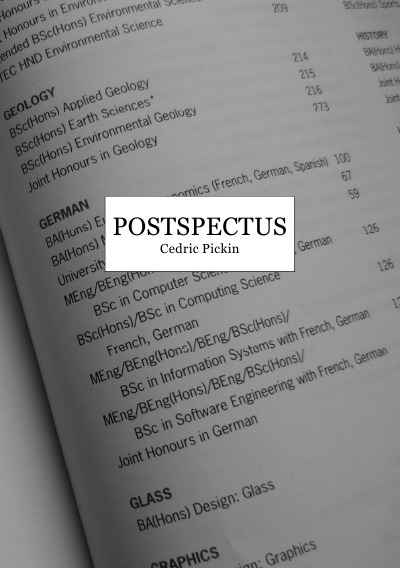 'POSTSPECTUS'-Cover