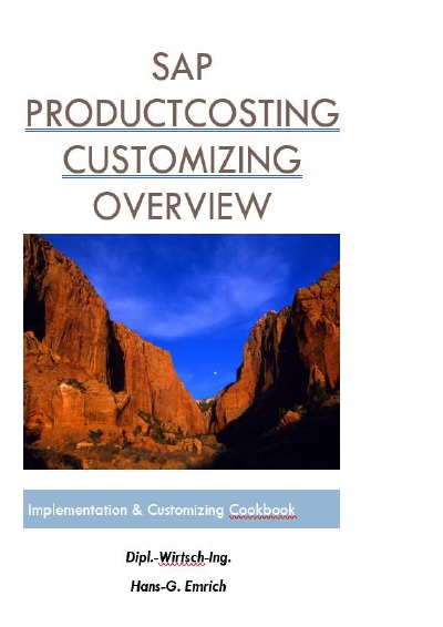 'SAP CO Product Costing Customizing documentation'-Cover