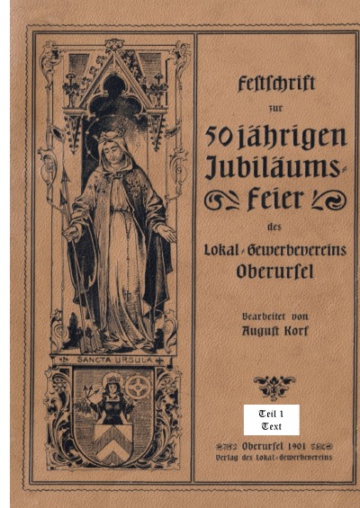 '50 Jahre Lokal-Gewerbeverein Oberursel,  1901,  Teil 1 Text'-Cover