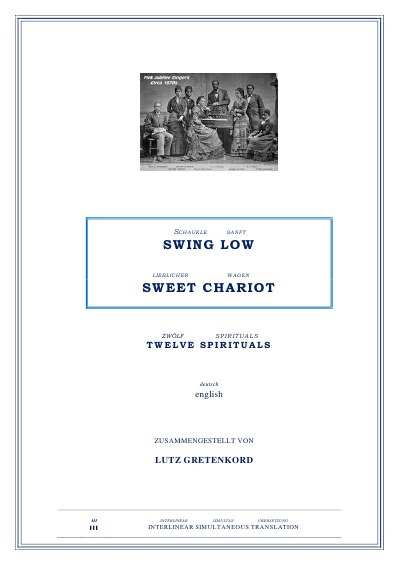 'SWING LOW SWEET CHARIOT'-Cover