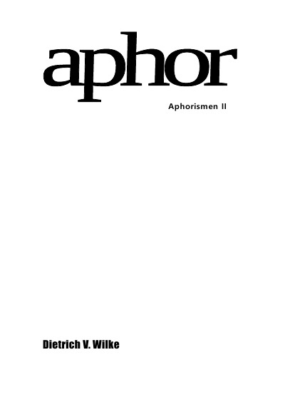 'Aphor'-Cover