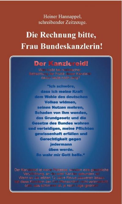 'Die Rechnung bitte, Frau Bundeskanzlerin!'-Cover