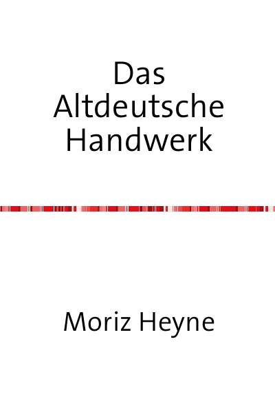 'Das altdeutsche Handwerk'-Cover