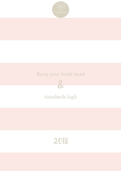 'Cover von Eliluplanners Jahresplaner 2018 „high standards“'-Cover