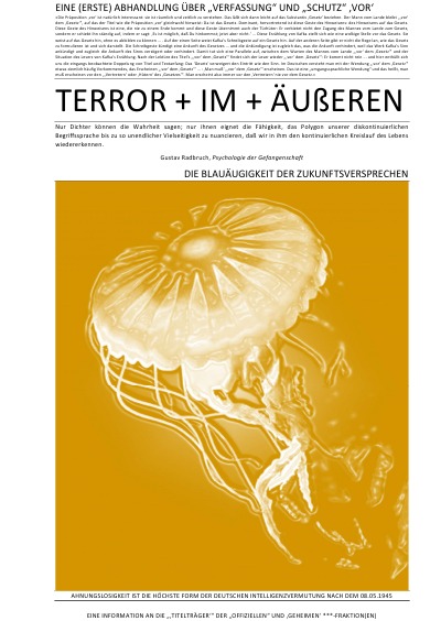 'EINE (ERSTE) ABHANDLUNG ÜBER „VERFASSUNG“ UND „SCHUTZ“ ‚VOR‘ TERROR + IM + ÄUßEREN (II v IV)'-Cover
