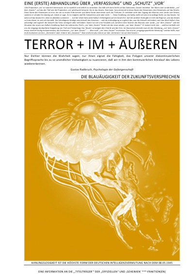 'Cover von EINE (ERSTE) ABHANDLUNG ÜBER „VERFASSUNG“ UND „SCHUTZ“ ‚VOR‘ TERROR + IM + ÄUßEREN (II v IV)'-Cover