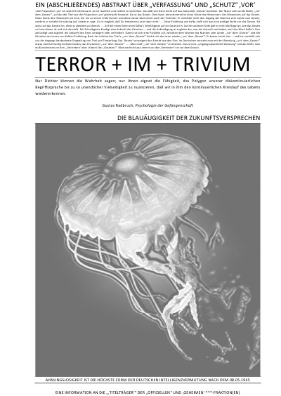 'Cover von EIN (ABSCHLIEßENDES) ABSTRAKT ÜBER „VERFASSUNG“ UND „SCHUTZ“ ‚VOR‘ TERROR + IM + TRIVIUM (IV v IV)'-Cover