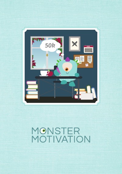 'Cover von Monstermotivation Schreibtagebuch: Notizbuch, 32 gestaltete Seiten, DIN A5'-Cover