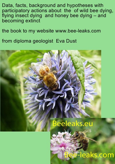 'Cover von Data, facts, background and hypotheses with participatory actions about  the  of wild bee dying, flying insect dying  and honey bee dying – and becoming extinct'-Cover