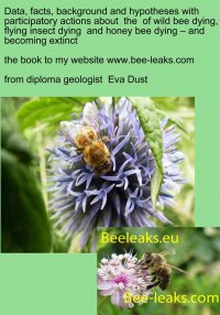 Data, facts, background and hypotheses with participatory actions about  the  of wild bee dying, flying insect dying  and honey bee dying – and becoming extinct - the book to my webpage www.bee-leaks.com - Eva Dust