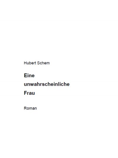 'Eine unwahrscheinliche Frau'-Cover