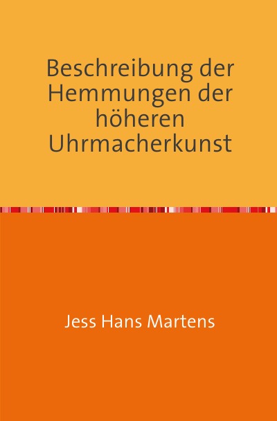 'Beschreibung der Hemmungen der höheren Uhrmacherkunst'-Cover