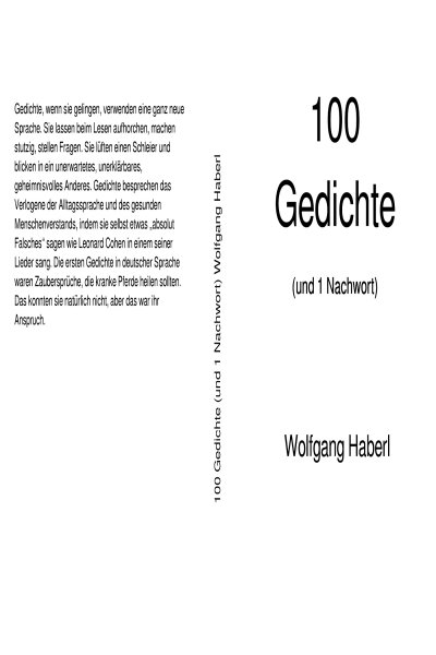 'Cover von 100 Gedichte (und 1 Nachwort)'-Cover
