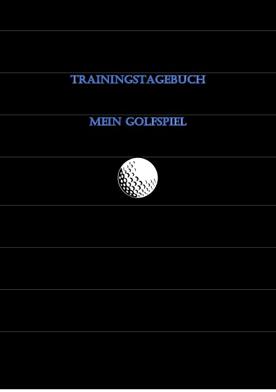 'Trainingstagebuch für Golfspieler'-Cover