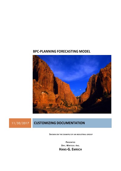 'BPC-PLANNING FORECASTING MODEL'-Cover