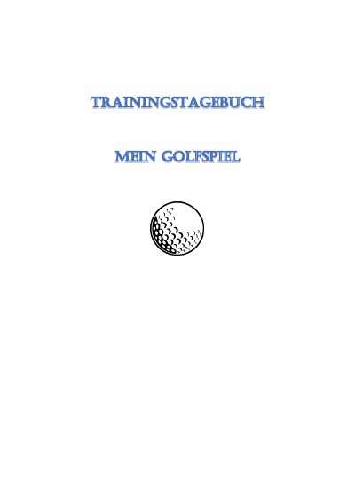 'Cover von Trainingstagebuch für Golfspieler'-Cover