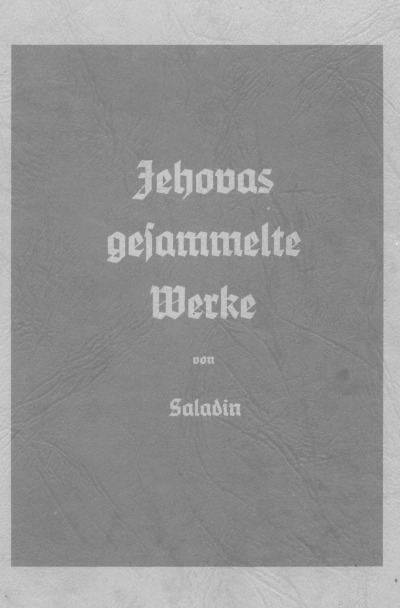 'Jehovas gesammelte Werke'-Cover