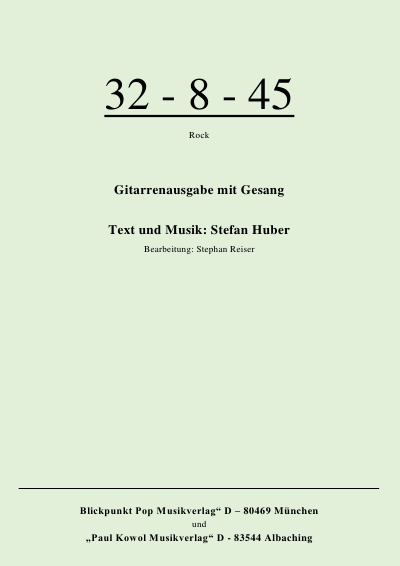 'Cover von 32 – 8 – 45'-Cover